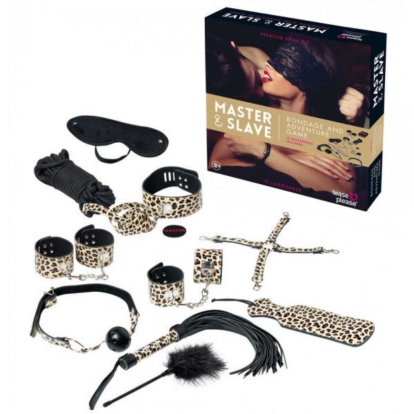 Набор БДСМ  10 предметов Master &amp; Slave, Leopard