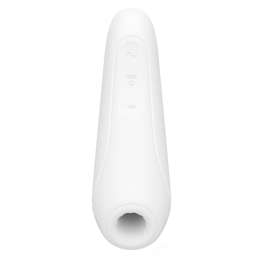 Вакуумный клиторальный стимулятор Satisfyer Curvy 1+ White с управлением через интернет