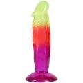 Желейный дилдо Doc Johnson Crystal Jellies - 6.5 Inch Classic Dong - Rainbow