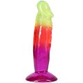 Желейный дилдо Doc Johnson Crystal Jellies - 6.5 Inch Classic Dong - Rainbow