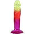 Желейный дилдо Doc Johnson Crystal Jellies - 6.5 Inch Classic Dong - Rainbow