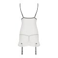 Сорочка прозрачная с пажами ORIHIME CHEMISE white XXL/XXXL - Passion, трусики, стрэпы