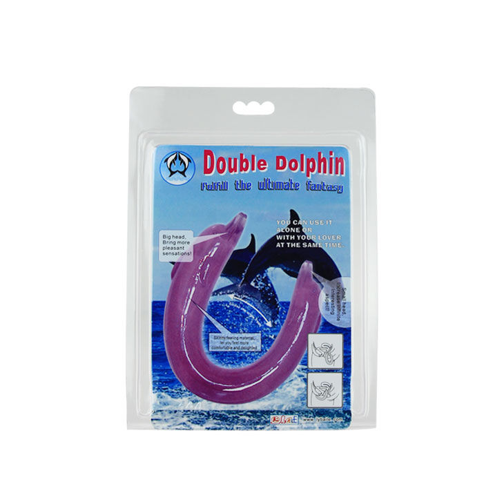 Двусторонний фаллоимитатор в виде дельфина - Double Dolphin Pink