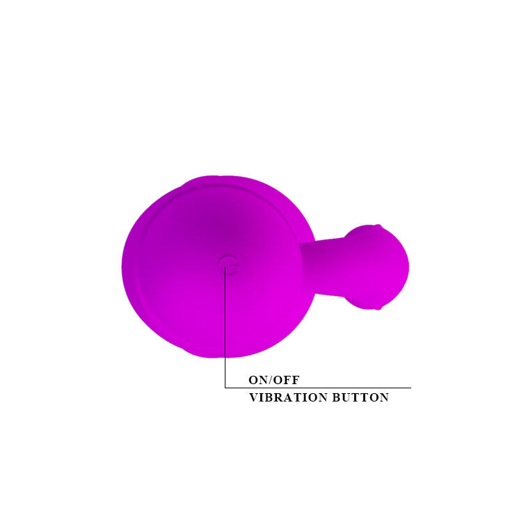 Силіконовий вібратор з додатковим стимулятором Pretty Love Caesar Vibrator Purple
