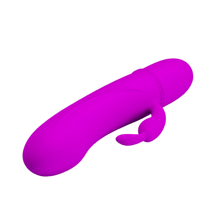 Силіконовий вібратор з додатковим стимулятором Pretty Love Caesar Vibrator Purple