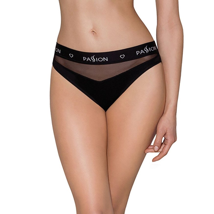 Трусики с прозрачной вставкой PS006 PANTIES black S - Passion
