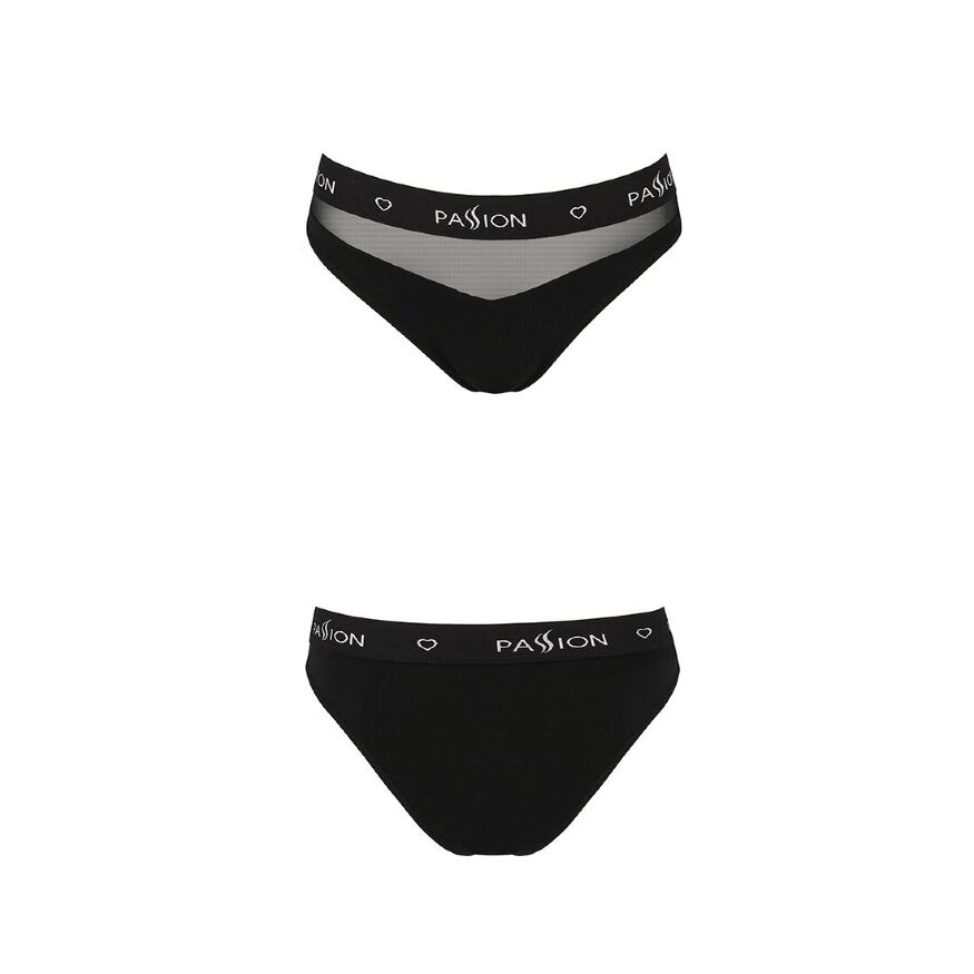 Трусики с прозрачной вставкой PS006 PANTIES black S - Passion