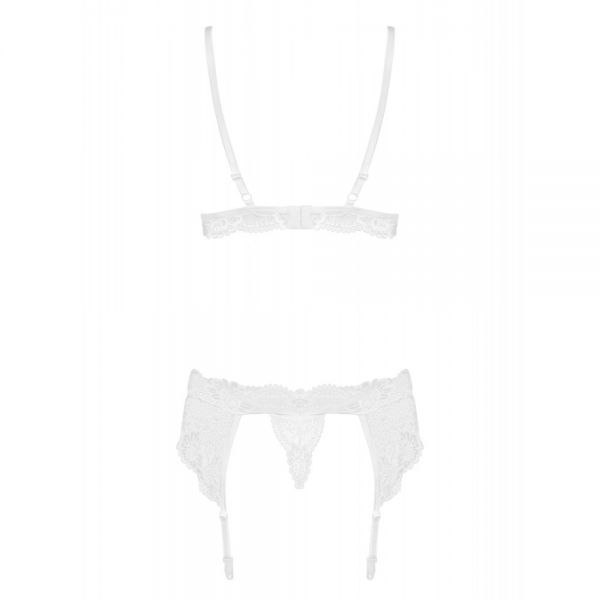 Комплект Obsessive 810-SEG-2 3 pcs set white L/XL
