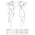 Комплект белья OFELIA SET OpenBra white L/XL - Passion: стринги, открытый лиф, широкий пояс