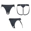 Трусики для страпона Strap-On-Me HARNAIS LINGERIE UNIQUE, One Size, сірі