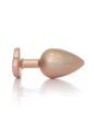Анальна пробка - Jewellery Pearl Gold Heart Plug Clear L