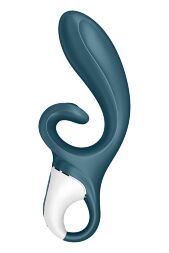 Смарт вибратор кролик Satisfyer Hug Me Bluegrey, 2 мотора, диаметр 4,2см, широкая клиторальная часть