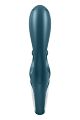 Смарт вібратор-кролик Satisfyer Hug Me Bluegrey, 2 мотори, діаметр 4,2см, широка кліторальна частина