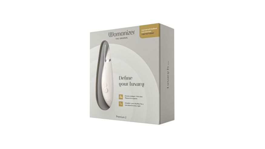 Вакуумный клиторальный стимулятор Womanizer Premium 2 - Grey, функции Autopilot и Smart Silence