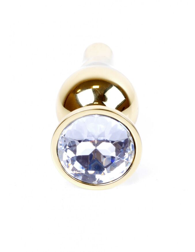 Анальная пробка Boss Series - Jewellery Gold BUTT PLUG Clear, BS6400066