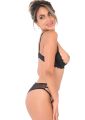Мереживні трусики Daring Intimates з декоративними бретелями, чорний, S/M