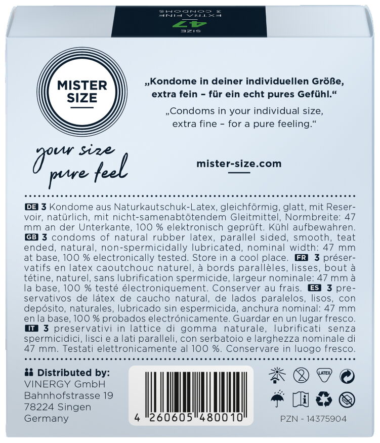 Презервативи Mister Size 47 mm (3шт)