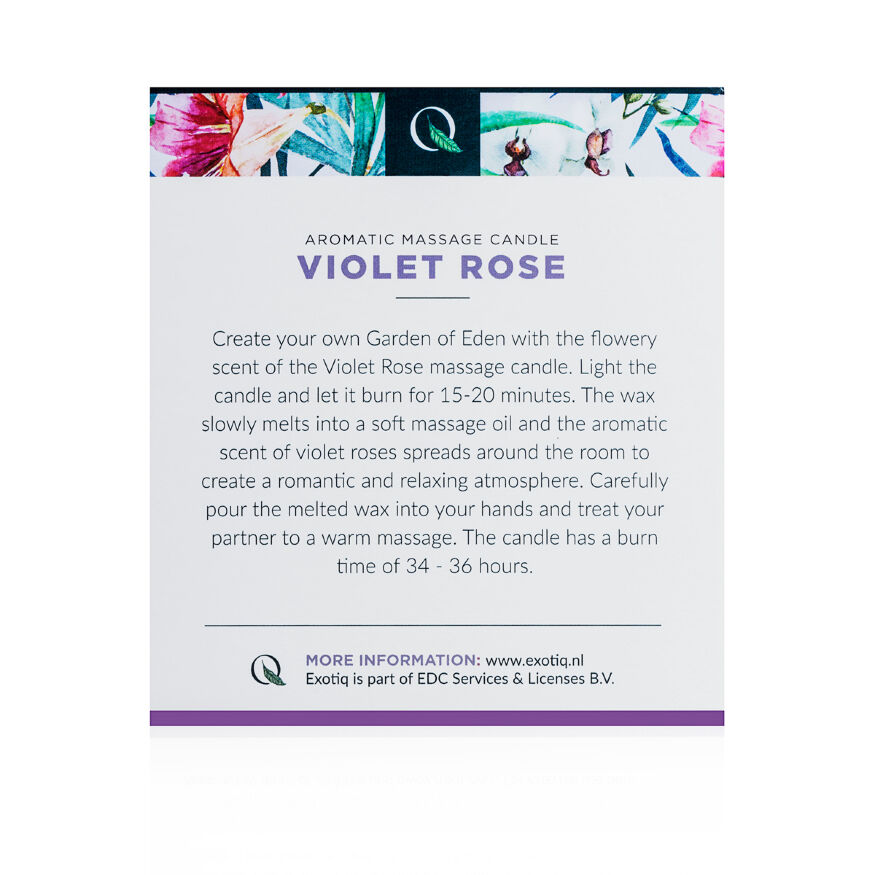 EX-MC-02-200 Массажная свеча Exotiq Massage Candle Violet Rose 200 г