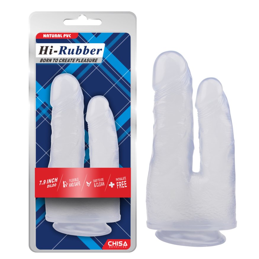 Двойной фалос с присоской Chisa Hi-Rubber 7.9