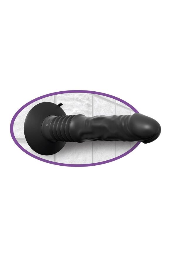 Вібратор анальний реалістичний із фрикціями Pipedream Anal Fantasy на присосці, чорний