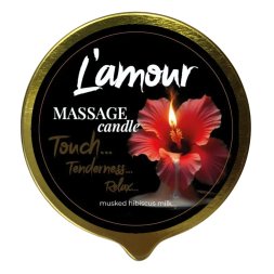 Массажная свеча L'amour Musked Hibiscus &amp; Milk, золотая, 70 мл