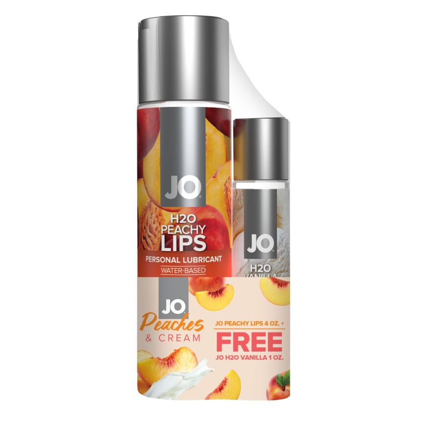 Комплект лубрикантов System JO GWP -  Peaches &amp; Cream - Peachy Lips 120 мл &amp; H2O Vanilla 30 мл