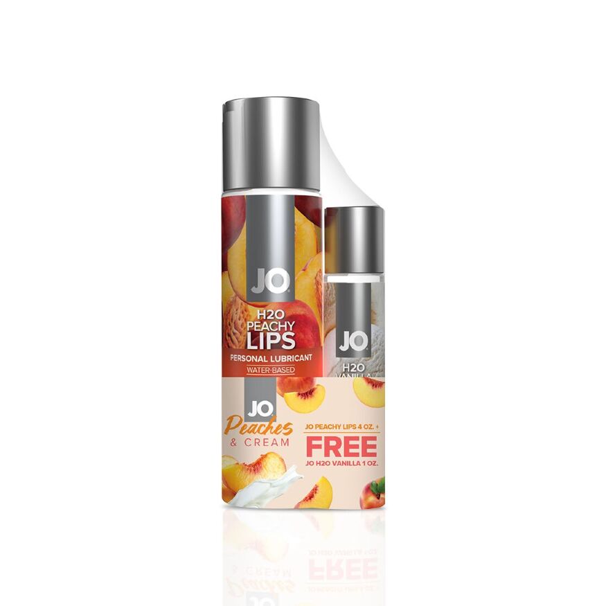 Комплект лубрикантов System JO GWP -  Peaches &amp; Cream - Peachy Lips 120 мл &amp; H2O Vanilla 30 мл