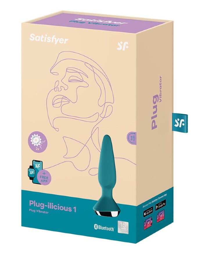 Анальная вибропробка Satisfyer Plug-ilicious 1 Petrol