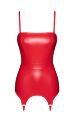 Корсет с подвязками для чулок Noir Handmade F368 Bombshell Fierce Corset-belt Red S