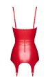 Корсет с подвязками для чулок Noir Handmade F368 Bombshell Fierce Corset-belt Red S