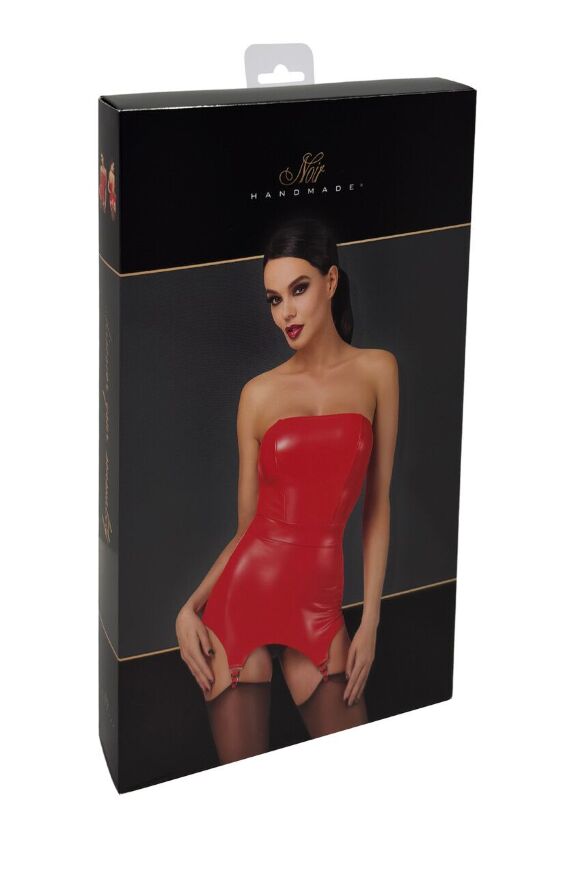 Корсет с подвязками для чулок Noir Handmade F368 Bombshell Fierce Corset-belt Red S