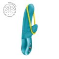 Мини вибратор-кролик со стимулирующей лентой Fun Factory AMORINO Aquamarine, лента съемная