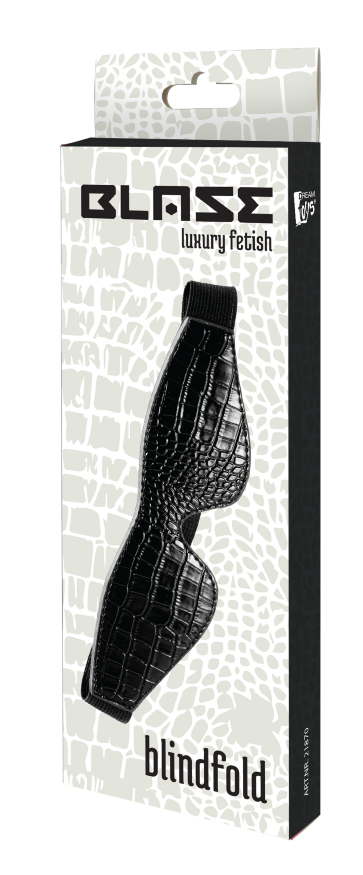 Маска на глаза BLAZE LUXUARY BLINDFOLD CROCO BLACK