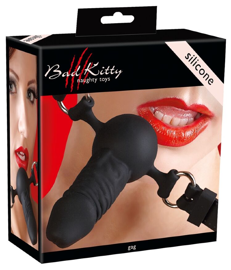 Кляп-фалоімітатор - Bad Kitty Silicone Dildo Gag