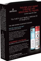 Подарочный набор Sensuva Lips &amp; Nips Pleasure Kit - Chocolate Strawberry 2 x 4г