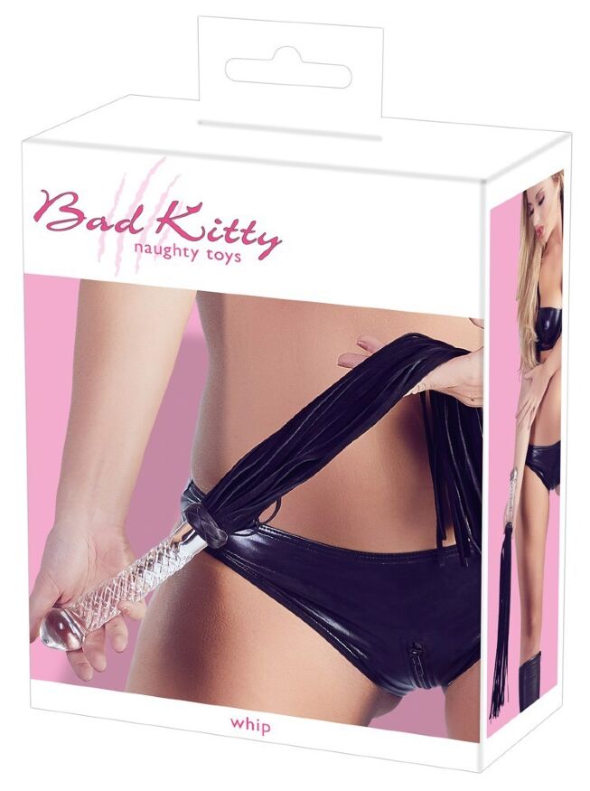 Флогер рукоятка фаллоимитатор стекло, 17 см Bad Kitty