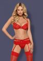 Комплект Obsessive Heartina 3 pcs set S/M красный