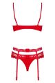 Комплект Obsessive Heartina 3 pcs set S/M красный