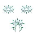 Пэстис из кристаллов Petits Joujoux Gloria set of 3 - Green/Blue, украшение на грудь и вульву