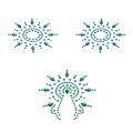 Пэстис из кристаллов Petits Joujoux Gloria set of 3 - Green/Blue, украшение на грудь и вульву