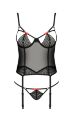 Корсет PERDITA CORSET black S/M - Passion