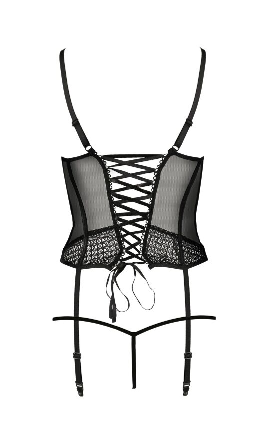 Корсет PERDITA CORSET black S/M - Passion
