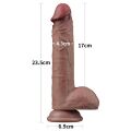 Фалоімітатор реалістичний подвійний щільності - Dual-Layered Silicone Cock 9" Brown