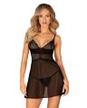 Еротичний комплект Obsessive Chemeris babydoll &amp; thong XS/S, пеньюар та стрінги
