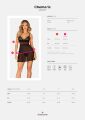 Еротичний комплект Obsessive Chemeris babydoll &amp; thong XS/S, пеньюар та стрінги