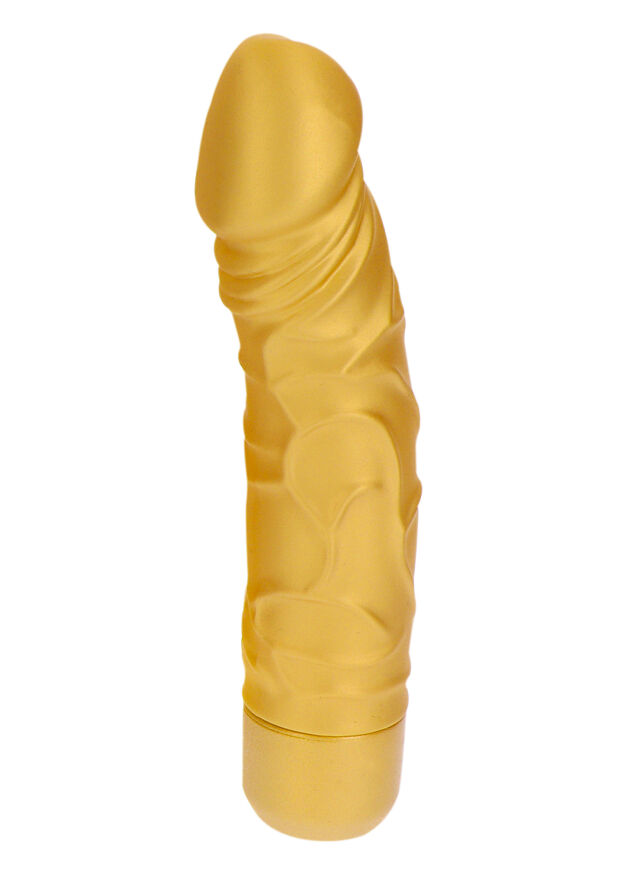 Вибратор реалистичный Gold Dicker, золотистый