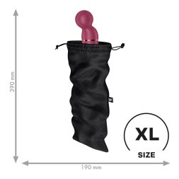 Мішечок для секс-іграшок Satisfyer Treasure Bag XL, чорний, на шнурку