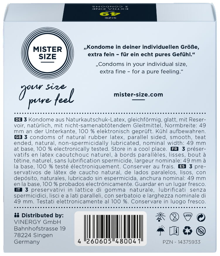 Презервативи Mister Size 49 mm (3шт)