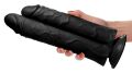 Сдвоенный черный член на присоске Master Cock Double Stuffer 10" double pecker dildo