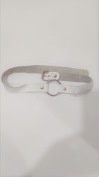 Кляп Leather O-Ring Gag,  White